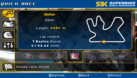 Hannspree Ten Kate Honda SBK Superbike World Championship screenshot 4 for PSP